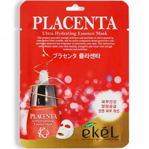 Тканевая маска для лица с экстрактом плаценты Ekel Placenta Ultra Hydrating Essence Mask 25 мл  