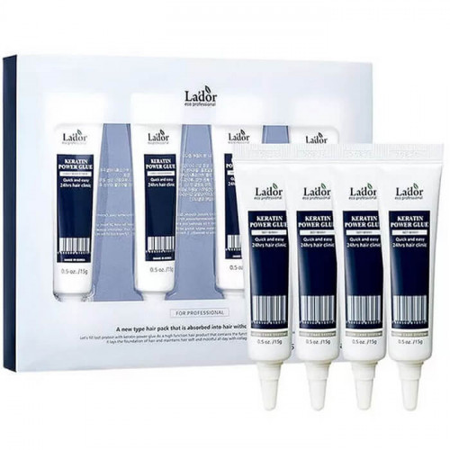 Сыворотка с кератином для посечённых кончиков / Lador Keratin Power Glue, 15 г*4