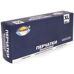 Перчатки виниловые, неопудренные, (M) - AVIORA 100 шт