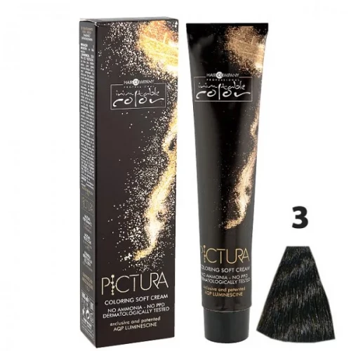 3 Тёмно-каштановый Мягкая крем-краска Pictura Coloring Soft Cream - Hair Company 100 мл