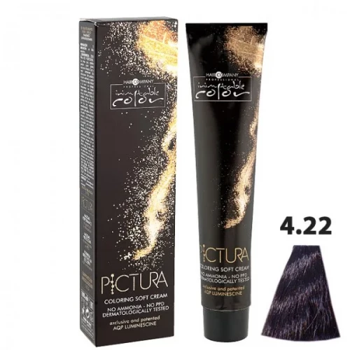 4.22 Каштановый интенсивный ирис, Мягкая крем-краска Pictura Coloring Soft Cream - Hair Company 100 мл