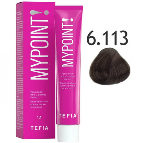 6/113 Темный блондин матовый, Перманентная крем-краска для волос, MYPOINT - Tefia 60 мл