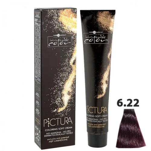 6.22 Тёмно-русый интенсивный ирис, Мягкая крем-краска Pictura Coloring Soft Cream - Hair Company 100 мл