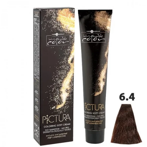 6.4 Тёмно-русый медный, Мягкая крем-краска Pictura Coloring Soft Cream - Hair Company 100 мл  
