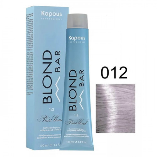 BB 012 Ледяной жасмин, крем-краска для волос с экстрактом жемчуга «Blond Bar» 100 мл