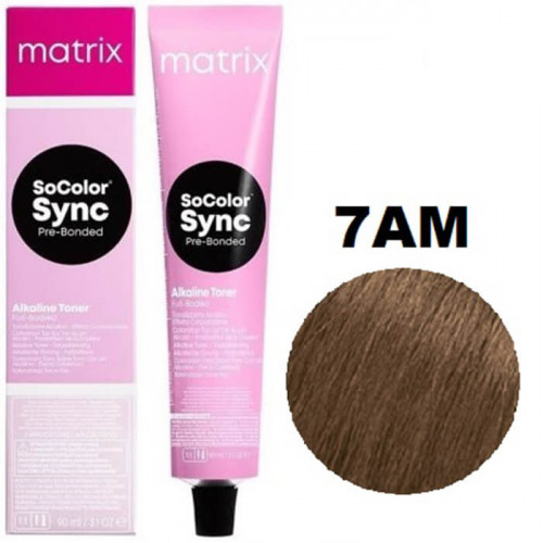 7AM Блондин пепельный мокка, Краска для волос Color Sync - Matrix 90 мл