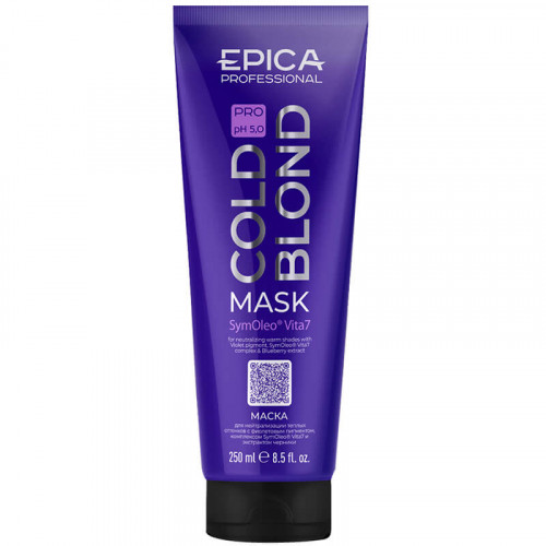 Маска для нейтрализации теплых оттенков «COLD BLOND PRO» — EPICA, 250 мл