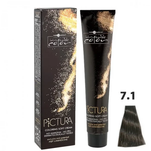 7.1 Русый пепельный, Мягкая крем-краска Pictura Coloring Soft Cream - Hair Company 100 мл