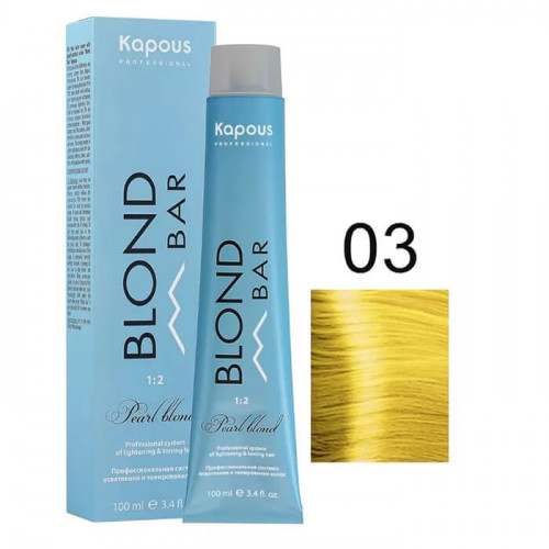 BB 03 Корректор золотой, крем-краска для волос с экстрактом жемчуга «Blond Bar» 100 мл