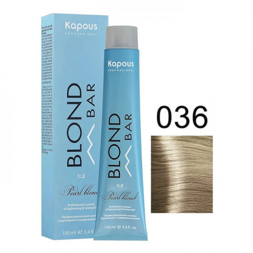 BB 036 Медовая роса, крем-краска для волос с экстрактом жемчуга «Blond Bar» 100 мл