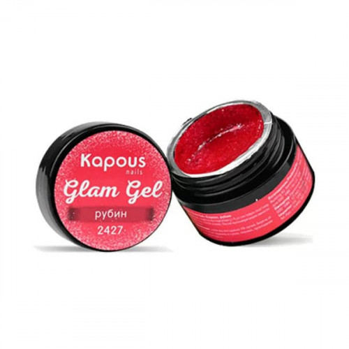 Гель-краска «Glam Gel» Рубин - Kapous Nails 5 мл  