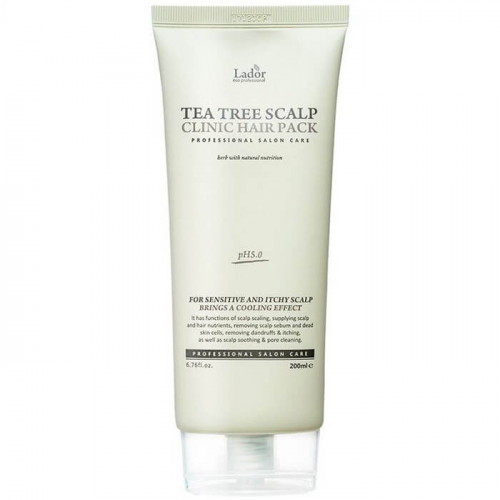Маска оздоравливающая с экстрактом чайного дерева / Lador Teatree Scalp Clinic Hair Pack, 200 мл