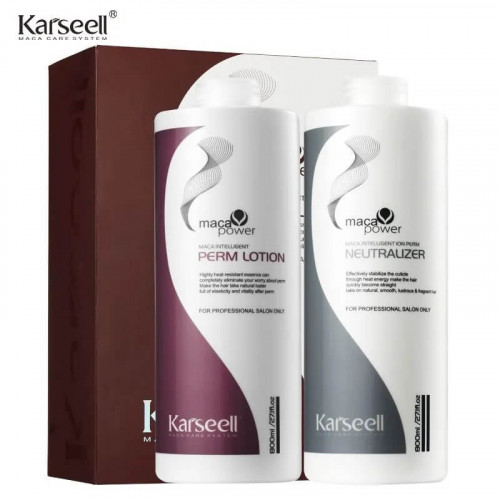 Набор для выпрямления волос "Антихимия" 800мл*2, Maca Intelligen Ion Perm Lotion, Karseell   