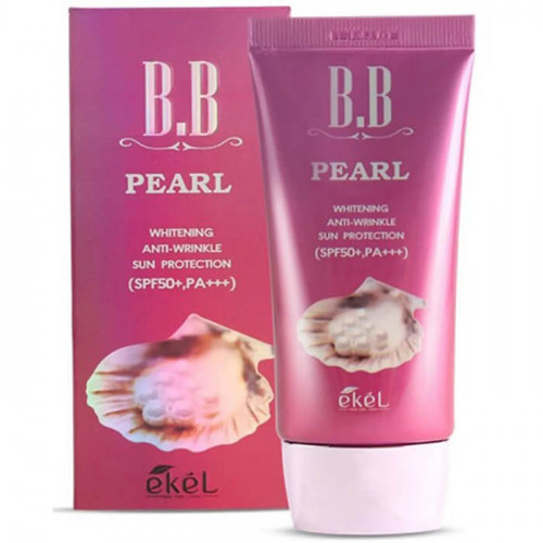 BB-крем для лица антивозрастной с экстрактом жемчуга, BB Pearl Whitening Anti-Wrinkle Sun Protection - Ekel 50 мл