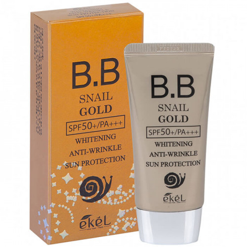 BB крем с Золотом и экстрактом Слизи Улитки, Aenepure Snail BB Cream SPF 50 PA - Ekel 50 мл  