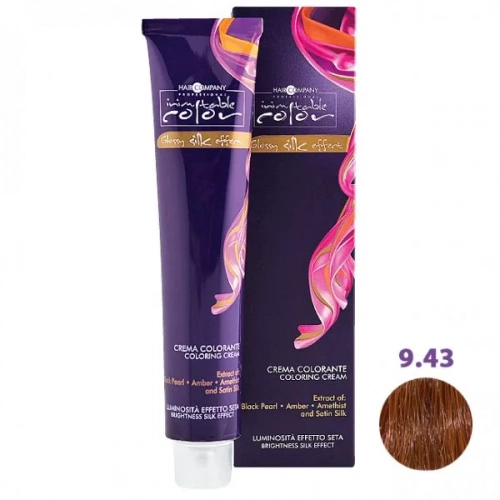 9/43 Экстра светло-русый медный золотистый, Inimitable Color Coloring Cream - Hair Company 100 мл  