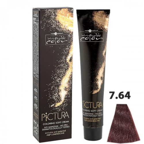 7.64 Русый тициановый интенсивный, Мягкая крем-краска Pictura Coloring Soft Cream - Hair Company 100 мл