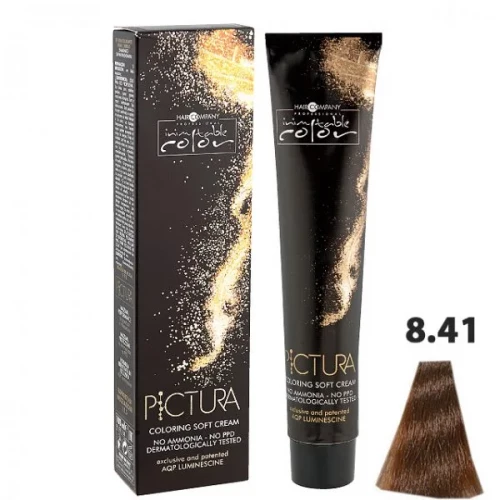 8.41 Светло-русый медный матовый, Мягкая крем-краска Pictura Coloring Soft Cream - Hair Company 100 мл  