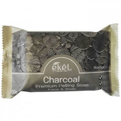 Мыло косметическое с экстрактом Древесного Угля / Peeling Soap Charcoal - Ekel 150 г